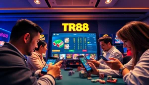 TR88 online gambling platform showcasing dynamic games and user interactions.