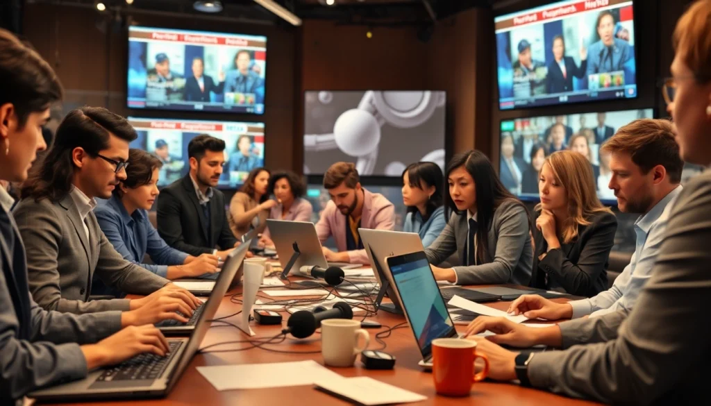 Get the latest from https://www.thedailynewsonline.com with a bustling newsroom report atmosphere.