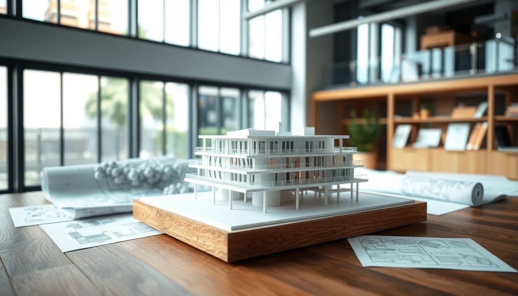 Innovative architekturmodellbau Hannover in a modern setting with detailed textures and vibrant colors.