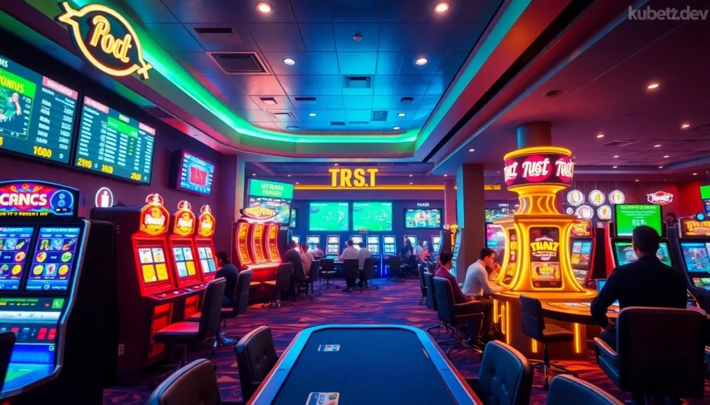 Kubetz.dev online casino scene with vibrant gaming options and inviting atmosphere
