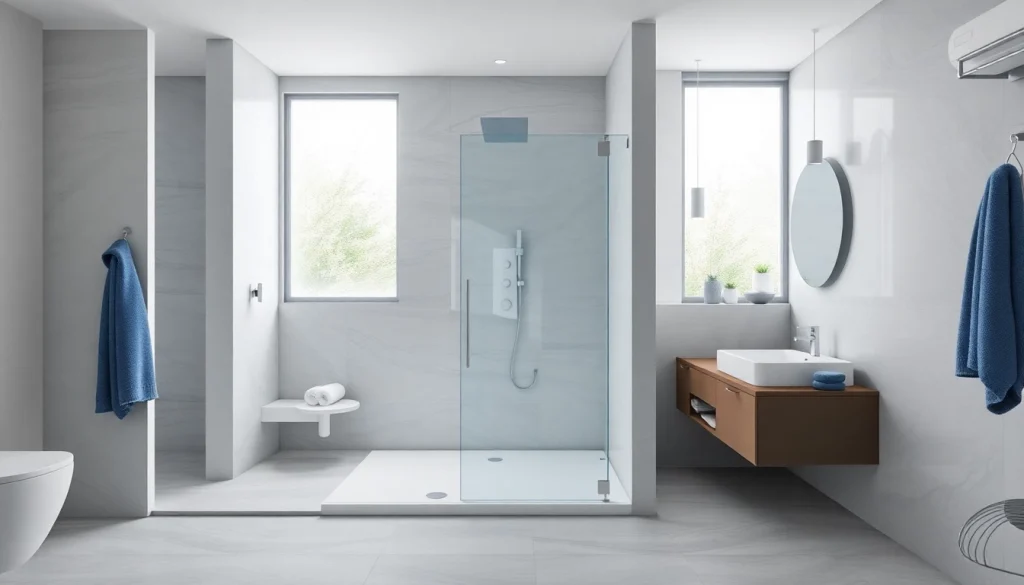 Betrachte die stilvolle sonni Duschkabine 80x80 in einem modernen Bad mit eleganter Ausstattung.