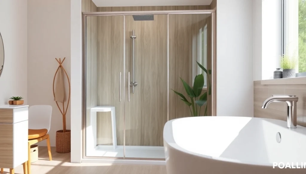 Duschkabine 90x90 im modernen Badezimmer mit eleganten Glas- und Chromdetails