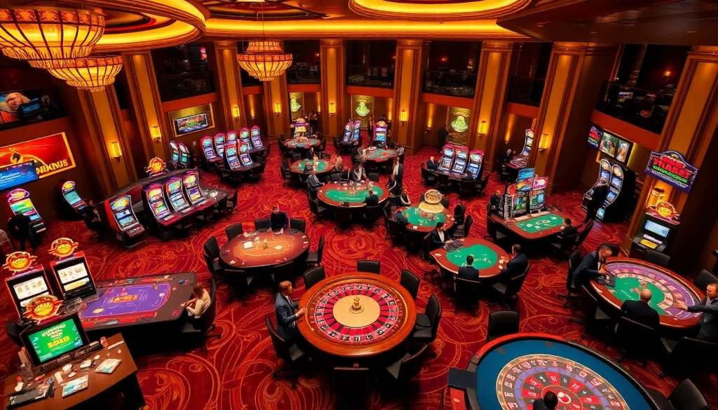 Experience the thrill of gambling at https://thabet.vegas/, featuring an upscale casino atmosphere with poker games and slot machines.
