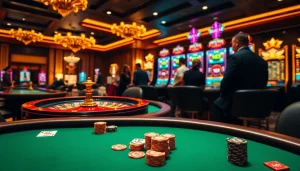 Exciting poker game scene at a lavish casino featuring the hidden wiki theme.