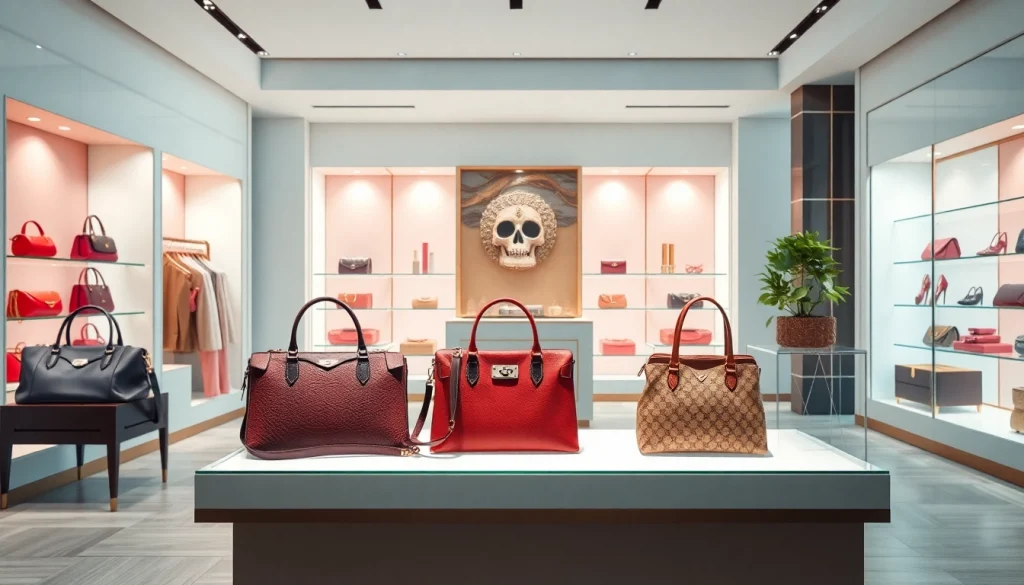 레플리카사이트에서 고품질 제품이 진열된 세련된 쇼핑 공간을 보여줍니다.