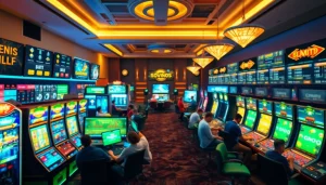 Exciting online gaming atmosphere representing Mb88com's diverse gambling options.