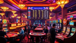 Experience the excitement of Tool xổ số siêu tốc with vibrant casino action showcasing diverse gaming experiences.