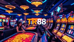 Engaging TR88 online casino scene with vibrant games and players winning big.