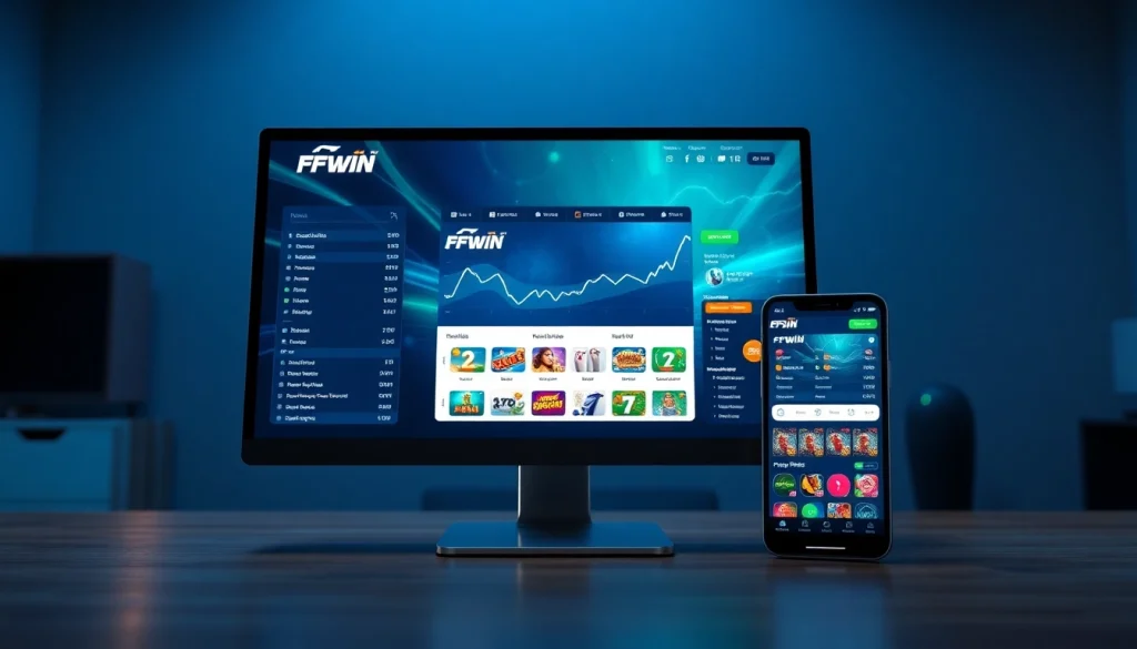 FFWIN online betting platform interface showcasing vibrant games and user-friendly design.