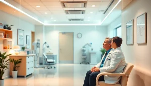 現代的な医療クリニックで患者と医師の信頼と専門性を示す包茎手術のおすすめ