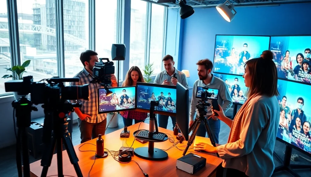 Collaborative video production team at Lauthaitv creating innovative content.