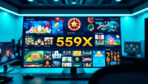 Experience the dynamic online gambling interface of 559X featuring engaging games and a user-friendly design.