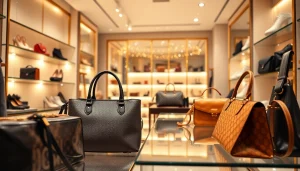 레플리카사이트의 고급스러운 명품 쇼핑 장면을 담은 이미지