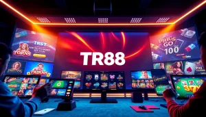 TR88 online gaming platform displaying exciting casino games and promotions.