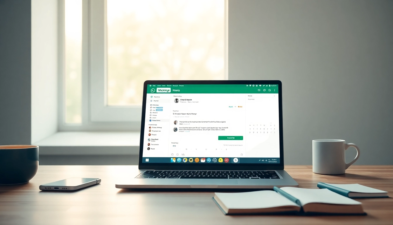 Effortlessly connect using WhatsApp Web on a laptop for seamless communication.
