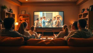 สนุกกับการดูหนังออนไลน์ในบรรยากาศสบายๆ ของห้องนั่งเล่น