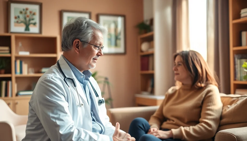 Deliver personalized psychiatry care India through compassionate conversations in a serene office environment.