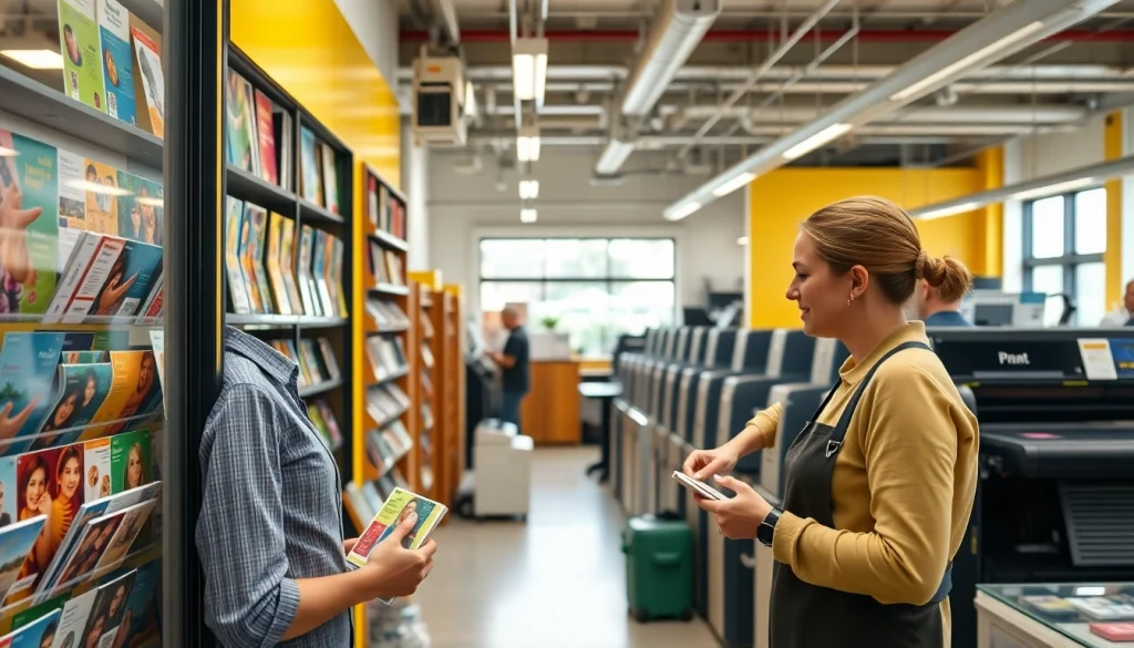 Visit a printing shop near me for vibrant printed products and customer service.