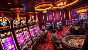 Experience the thrill of slot gacor machines in a vibrant casino atmosphere.