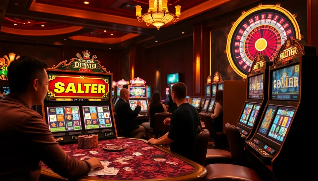 Experience thrilling gameplay with slot demo scatter hitam at an upscale casino venue.