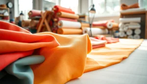 Katoen stof per meter in diverse kleuren met een creatieve uitstraling.