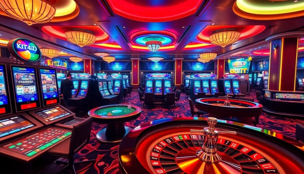 Pemain menikmati pengalaman permainan online KIT4D di meja kasino yang mewah.