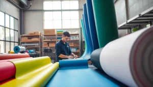 GRP Manufacturer technician working with advanced materials in a professional setting