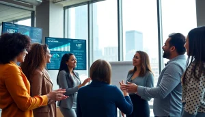 Engaging Edmonton social media marketing team brainstorming innovative strategies.