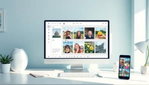 Transform images to square with ease using our online tool, showcasing a vibrant interface and creative process.