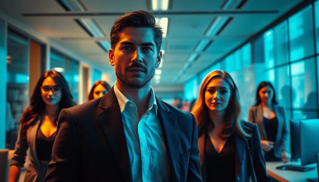 オフィス環境で女性を見分ける技術をマスターした自信に満ちた男性。テーマは「尻で女を見分ける俺は女上司の弱みを握る」。