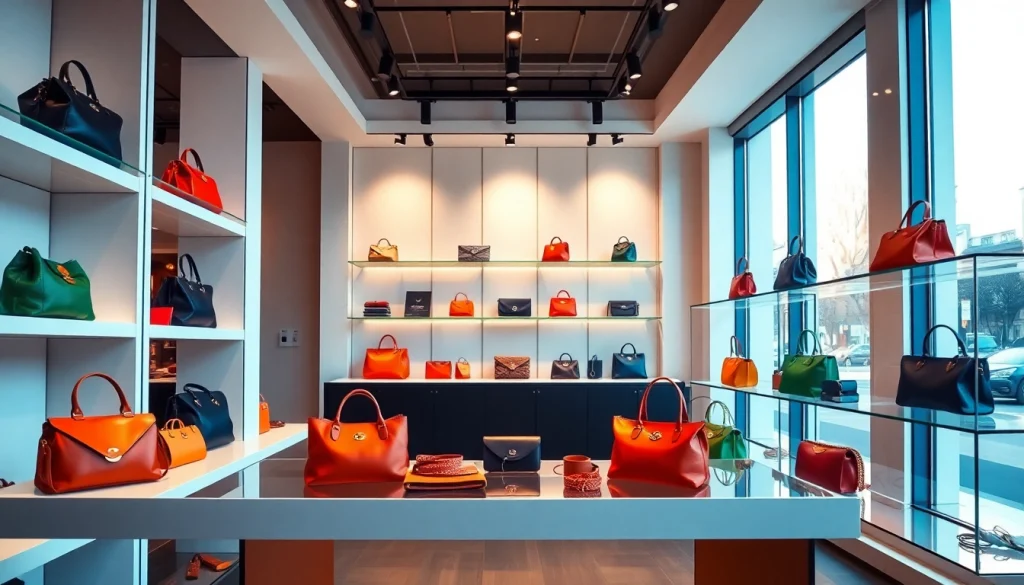 레플리카사이트에서 다양한 고품질 복제품을 전시한 세련된 부티크 모습