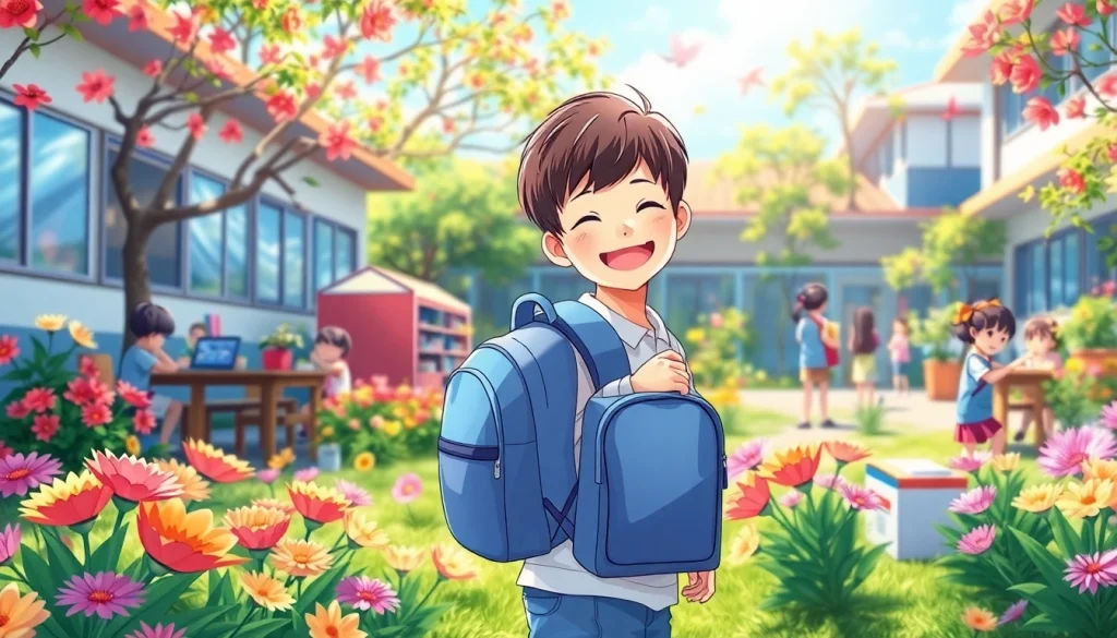 Fit-chanランドセル口コミ: 日差しの降り注ぐ校庭でFit-chanランドセルを背負う元気な子ども。