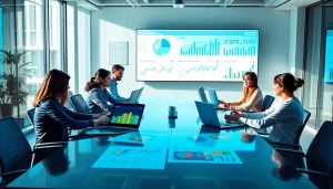 Explore competitive intelligence faqs with a professional team discussing data insights in an office.