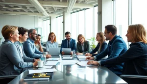 Acquisition Planning meeting with team discussing strategies and insights in a bright office.